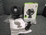 Holmes 4" On-the-go Portable Clip Rechargeable Battery 360 Rotation Fan Black. Fixed Price $7.00.