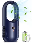 Relexnow Bladeless Desk Fan 6 Speed Modes Small Bladelss Rechargeable Blue. Fixed Price $39.06.