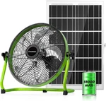 12'' Solar Powered Floor Fan Rechargeable, 18000MAH Battery Operated 5-BLADE. Fixed Price $174.99.