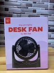 Iris Tiny Mighty 3-SPEED Oscillating Tilt Lightweight Portable Desk Fan Black. Fixed Price $15.00.