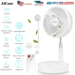 Cordless Foldaway Fan 4 Speeds Air Cooling Rechargeable Desk Pedestal Remote. Fixed Price $39.09.