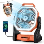Rechargeable Camping Fan, 20000MAH Battery Fans With Led Lantern For Tent Car Be. Fixed Price $50.99.