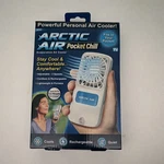 Arctic Air Pocket Chill Portable Rechargeable Mini Evaporative Cooler White Blue. Fixed Price $17.68.