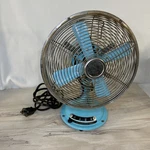 Metal 12" Table Fan 3 Speed Retro Mint Oscillating Jiangmen Keye SFDR0-200BPTP. Fixed Price $35.00.
