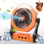 Misting Fan Portable 8 Inch Battery Operated Rechargeable Orange P20 Led Ausic. Fixed Price $59.99.