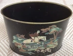Fox Hunting Toleware Desk Top Basket. Fixed Price $18.99.