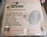 Iliving Fan 14-IN 3 Speed Wall Mount Outdoor Waterproof. Fixed Price $70.00.