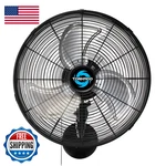 Tornado - 16 Inch Pro Series Oscillating Wall Mount Fan High Velocity Heavy. Fixed Price $155.18.
