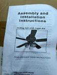 Mainstays 42" Dual Mount Ceiling Fan - Red. Fixed Price $44.99.