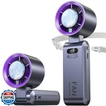 Kimguard Handheld Portable Turbo Fan With Ice Cooler, Speed (1-199) Rechargea. Fixed Price $34.99.