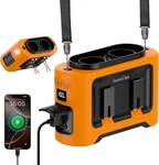 Socool 14500MAH Portable Waist Clip On Wearable Belt, Dual Fans, K300 Orange. Fixed Price $23.90.