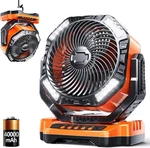 Doublepow Camping Led Fan W/light Rechargeable Battery 40000MAH Usbc Backup New. Fixed Price $94.98.