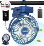 Clip On Fan 65 Hours Portable Desk Rechargeable With Lights & Hooks 1200. Fixed Price $42.71.