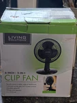 Living Solutions 6 Inch 2 1 Clip Fan Black New Box. Fixed Price $100.00.