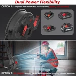12" Operated Floor Fan For Milwaukee M18 18V Battery, Portable With. Fixed Price $140.87.