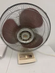 Vintage Desk Fan Kingwood Oscillating 2 Speed Blade 16" Tall Works Great. Fixed Price $59.00.