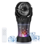 Wilody Misting Fan Portable Camping Battery Powered With Remote Control, Rgb. Fixed Price $69.99.