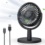 Mini Fan, Usb Powered Desktop With 4 Speeds, Small But Black. Fixed Price $20.41.