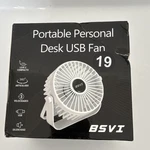 Bsvi Model 19 Usb Desk Fan, Speeds, 360 Rotation, Adjustable, White, Compact. Fixed Price $10.39.