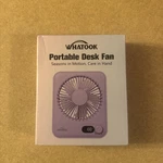 Whatook HL008 Portable Desk Fan Rechargeable Usb/battery Powered Purple. Fixed Price $10.00.