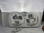 Holmes HAWF2021-WMUM Dual Blade Twin Window Fan Tested And Works. Fixed Price $35.00.