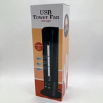 Portable Personal Usb Mini Tower Fan 45 .tilt Led Lights For Desktop 2 Speed Nib. Fixed Price $24.55.