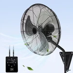 Wock 18 In. Wall Mount Fan, 3-SPEED, 5500 Cfm, 120 Oscillating, Etl Listed. Fixed Price $79.95.