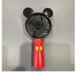 Disney Mickey Mouse Mini Handheld Rechargeable Fan Led Light Black Red Yellow. Fixed Price $12.50.