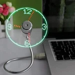 Onxe Usb Led Clock Fan Real Time Display Flexible Gooseneck Desk Cooler. Fixed Price $29.99.