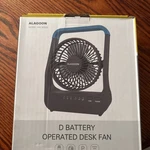 Gazeled F24 Battery Operated Portable Camping Desk Fan With Timer And 3 Speeds. Fixed Price $25.00.