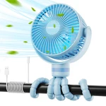 Momcozy 8000MAH Stroller Fan, 27H Ultra-long Battery Portable, Blue. Fixed Price $45.56.