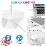 Chemotex Fly Fans Rechargeable Table Top White Holographic Blades 6 Packs. Fixed Price $74.99.