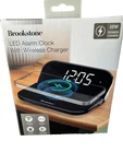Brookstone Desk Led Alarm Clock 15W Wireless Charger For Iphone. Fixed Price $9.99.
