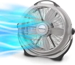 Wind Machine Air Circulator Floor Fan, 3 Speeds, Pivoting Head For Large Spaces,. Fixed Price $72.99.