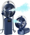 Gaiatop 180 Foldable Misting Fan, Navy Blue 3-SPEED Usb Rechargeable With. Fixed Price $19.49.