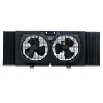Black+decker 9" Dual Window Fan With 2 Speed Settings, Twin Heads Mecha. Fixed Price $44.18.