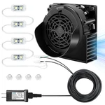 Micocah Air Blower For Inflatables, 12V 1.2A Up Fan 12.38 Inches, Black. Fixed Price $28.88.