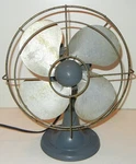 Vintage Polar Cub Ac Gilbert Mcm Oscillating Table Desk Fan 10" Blades. Fixed Price $39.95.