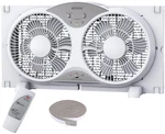 "shinic Twin 9"" Window With Remote Reversible Airflow 3 Speed Exhaust Fan". Fixed Price $74.76.
