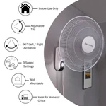 Quiet 3-SPEED Wall-mount Fan Adjustable Tilt 90-DEGREE Oscillation High Velocity. Fixed Price $62.05.
