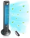 Airvention 115 Oscillating Modern Tower Fan, 43'' With Remote - Black. Fixed Price $75.85.