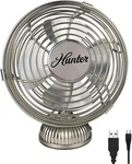 Hunter 90506 Retro Usb Desk Fan 4" Brushed Nickel 70 Degree Tilt Angle Mini. Fixed Price $32.85.