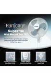 Hurricane Supreme 18 Inch 90 Degree Oscillating 3 Speed Wall Mounted Fan, White. Fixed Price $40.00.