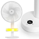Venty White Rechargeable Clip Fan With Led Light Base. Fixed Price $34.00.