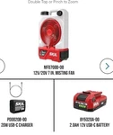 Skil 7-IN 12V Indoor/outdoor Red Misting Personal Fan Battery Charger. Fixed Price $82.99.